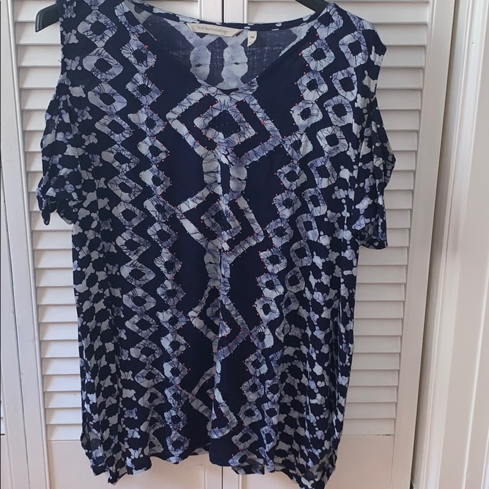 Soft Surroundings peek a boo shirt, Petite Medium